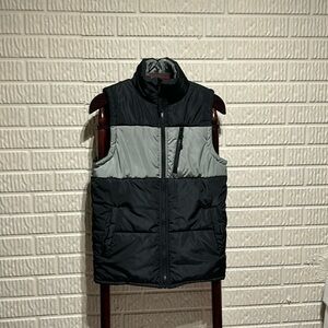 Men's Edgar + Ash black/grey zipper vest Size small